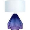 Lampes de bureau Tosel Lampe de salon g&eacute;om&eacute;trique verre violet et blanc Violet Unique. . Maison & D&eacute;co > Lampes de bureau.