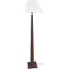 Lampadaires Tosel Lampadaire droit bois wangu&eacute; et blanc Marron Unique. . Maison & D&eacute;co > Lampadaires.