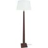 Lampadaires Tosel Lampadaire droit bois wangu&eacute; et blanc Marron Unique. . Maison & D&eacute;co > Lampadaires.