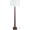 Lampadaires Tosel Lampadaire droit bois wangu&eacute; et blanc Marron Unique. . Maison & D&eacute;co > Lampadaires.