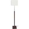 Lampadaires Tosel Lampadaire droit bois wangu&eacute; et blanc Marron Unique. . Maison & D&eacute;co > Lampadaires.