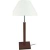 Lampes de bureau Tosel Lampe a poser droit bois wangu&eacute; et blanc Marron Unique. . Maison & D&eacute;co > Lampes de bureau.