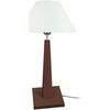 Lampes de bureau Tosel Lampe a poser droit bois wangu&eacute; et blanc Marron Unique. . Maison & D&eacute;co > Lampes de bureau.