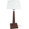 Lampes de bureau Tosel Lampe a poser droit bois wangu&eacute; et blanc Marron Unique. . Maison & D&eacute;co > Lampes de bureau.