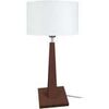 Lampes de bureau Tosel Lampe a poser droit bois wangu&eacute; et blanc Marron Unique. . Maison & D&eacute;co > Lampes de bureau.