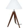 Lampes de bureau Tosel Lampe de chevet tr&eacute;pied bois wangu&eacute; et blanc Marron Unique. . Maison & D&eacute;co > Lampes de bureau.