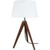 Lampes de bureau Tosel Lampe de chevet tr&eacute;pied bois wangu&eacute; et blanc Marron Unique. . Maison & D&eacute;co > Lampes de bureau.