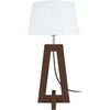 Lampes de bureau Tosel Lampe de chevet colonne bois wangu&eacute; et blanc Marron Unique. . Maison & D&eacute;co > Lampes de bureau.