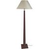 Lampadaires Tosel Lampadaire droit bois wangu&eacute; et cr&egrave;me Marron Unique. . Maison & D&eacute;co > Lampadaires.