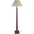 Lampadaires Tosel Lampadaire droit bois wangu&eacute; et cr&egrave;me Marron Unique. . Maison & D&eacute;co > Lampadaires.