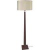 Lampadaires Tosel Lampadaire droit bois wangu&eacute; et cr&egrave;me Marron Unique. . Maison & D&eacute;co > Lampadaires.