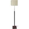 Lampadaires Tosel Lampadaire droit bois wangu&eacute; et cr&egrave;me Marron Unique. . Maison & D&eacute;co > Lampadaires.