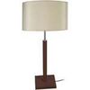 Lampes de bureau Tosel Lampe a poser droit bois wangu&eacute; et cr&egrave;me Marron Unique. . Maison & D&eacute;co > Lampes de bureau.