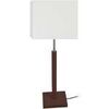 Lampes de bureau Tosel Lampe de chevet droit bois wangu&eacute; et cr&egrave;me Marron Unique. . Maison & D&eacute;co > Lampes de bureau.