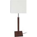 Lampes de bureau Tosel Lampe de chevet droit bois wangu&eacute; et cr&egrave;me Marron Unique. . Maison & D&eacute;co > Lampes de bureau.