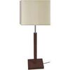 Lampes de bureau Tosel Lampe de chevet droit bois wangu&eacute; et cr&egrave;me Marron Unique. . Maison & D&eacute;co > Lampes de bureau.
