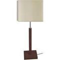 Luminaire sur Grenoble : Lampes de bureau Tosel Lampe de chevet droit bois wangu&eacute; et cr&egrave;me Marron Unique. . Maison & D&eacute;co > Lampes de bureau.