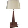 Lampes de bureau Tosel Lampe a poser droit bois wangu&eacute; et cr&egrave;me Marron Unique. . Maison & D&eacute;co > Lampes de bureau.