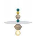 Luminaire sur Grenoble : Lustres, suspensions et plafonniers Tosel Suspension cylindrique bois blanc et multicolore Blanc Unique. . Maison & D&eacute;co > Lustres, suspensions et plafonniers.
