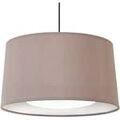 Luminaire sur Grenoble : Lustres, suspensions et plafonniers Tosel Suspension cylindrique tissu gris et transparent Gris Unique. . Maison & D&eacute;co > Lustres, suspensions et plafonniers.