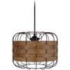 Lustres, suspensions et plafonniers Tosel Suspension cylindrique m&eacute;tal marron et bois sucupira Marron Unique. . Maison & D&eacute;co > Lustres, suspensions et plafonniers.