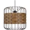 Lustres, suspensions et plafonniers Tosel Suspension cylindrique m&eacute;tal marron et bois sucupira Marron Unique. . Maison & D&eacute;co > Lustres, suspensions et plafonniers.