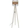 Lampadaires Tosel Lampadaire tr&eacute;pied bois naturel et marron et Sucupira Beige Unique. . Maison & D&eacute;co > Lampadaires.