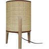 Lampes de bureau Tosel Lampe a poser cylindrique bois naturel et paille tress&eacute; Beige Unique. . Maison & D&eacute;co > Lampes de bureau.