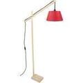 Luminaire sur Grenoble : Lampadaires Tosel lampadaire liseuse articul&eacute; bois naturel et rouge Beige Unique. . Maison & D&eacute;co > Lampadaires.
