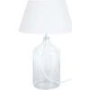 Lampes de bureau Tosel Lampe de chevet bouteille verre transparent et blanc Unique. . Maison & D&eacute;co > Lampes de bureau.