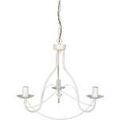 Lustres, suspensions et plafonniers Tosel Lustre multi bras m&eacute;tal blanc d'ivoire et or Blanc Unique. . Maison & D&eacute;co > Lustres, suspensions et plafonniers. Grenoble