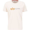 Tee-shirts sur Grenoble : T-shirt Alpha Industries Alpha Label T-Shirt - jet stream white