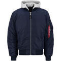 Vestes sur Grenoble : Blouson Alpha Industries MA-1 Zip Hood Back EMB - ultra navy