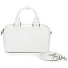 Sac &agrave; main Calvin Klein Jeans BOLD CK BAULETTO CROSSBODY Blanc