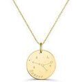 Collier Moments-Precieux.com Collier astro medaille gravee Cancer, plaque or Dor&eacute; Grenoble