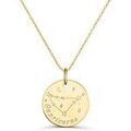 Collier Moments-Precieux.com Collier astro medaille gravee Capricorne, plaque or Dor&eacute;
