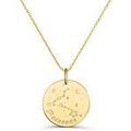 Collier Moments-Precieux.com Collier astro medaille gravee Poissons, plaque or Dor&eacute; Grenoble