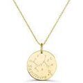 Collier Moments-Precieux.com Collier astro medaille gravee Sagittaire, plaque or Dor&eacute; Grenoble