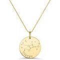 Collier Moments-Precieux.com Collier astro medaille gravee Vierge, plaque or Dor&eacute;