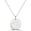 Colliers sur Grenoble : Collier Moments-Precieux.com Collier astro medaille gravee Verseau, argent Argent&eacute;