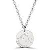 Bijoux Moments-Precieux.com Collier astro homme medaille gravee Verseau, argent Argent&eacute;