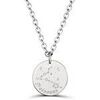 Bijoux Moments-Precieux.com Collier astro homme medaille gravee Poissons, argent Argent&eacute;