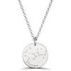 Bijoux Moments-Precieux.com Collier astro homme medaille gravee Vierge, argent Argent&eacute;