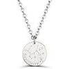 Bijoux Moments-Precieux.com Collier astro homme medaille gravee Sagittaire, argent Argent&eacute;