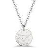 Bijoux Moments-Precieux.com Collier astro homme medaille gravee Capricorne, argent Argent&eacute;