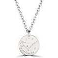 Bijoux Moments-Precieux.com Collier astro homme medaille gravee Capricorne, argent Argent&eacute;