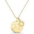 Colliers sur Grenoble : Collier Moments-Precieux.com Collier personnalise astro avec charm soleil, plaque or Dor&eacute;