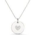 Colliers sur Grenoble : Collier Moments-Precieux.com Collier grave dessin empreinte coeur, argent Argent&eacute;
