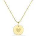 Colliers sur Grenoble : Collier Moments-Precieux.com Collier personnalise dessin empreinte coeur, plaque or Dor&eacute;