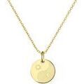 Colliers sur Grenoble : Collier Moments-Precieux.com Collier personnalise dessin Yin Yang, plaque or Dor&eacute;
